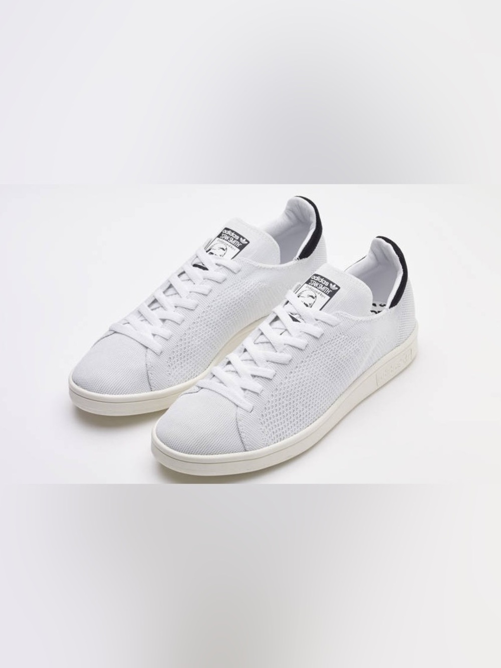 Adidas Stan Smith Primeknit Shoes White Black Men’s Size 9.5 new with box
